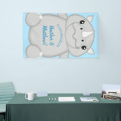 Rhino Baby Shower Blue Banner (Messeveranstaltung)