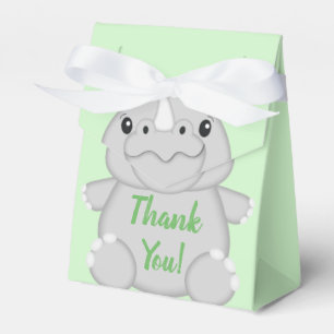Rhino Baby Shower Green Geschenkschachtel