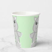 Rhino Baby Shower Green Pappbecher (Links)