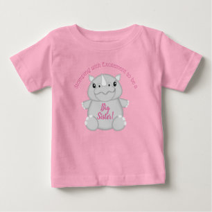 Rhino Baby Shower Safari Pink Girl T-shirt