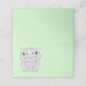 Rhino Baby Shower Safari Platzkarte (Außenseite Aufgefaltet)