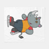 Rhino bei Ice Skaten mit Ice-Skaten Fleecedecke (Vorderseite (Horizontal))