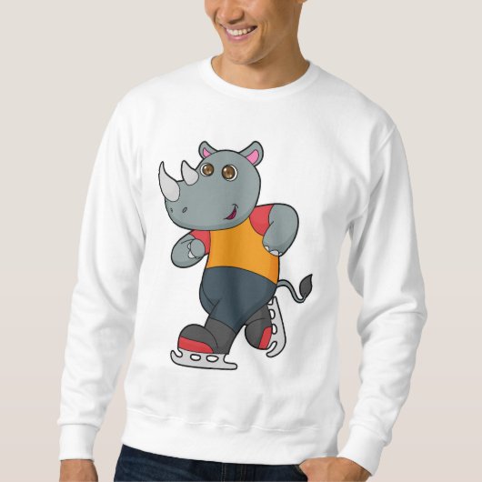 Rhino bei Ice Skaten mit Ice-Skaten Sweatshirt (Vorderseite)