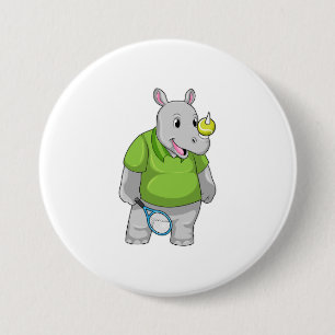 Rhino bei Tennis mit Tennisball Button