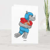 Rhino beim Fußballsport Karte (Rückseite)