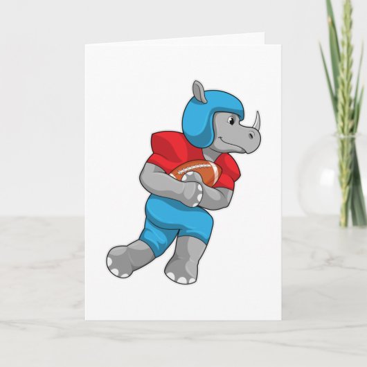 Rhino beim Fußballsport Karte (Vorderseite)