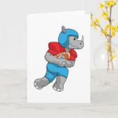 Rhino beim Fußballsport Karte (Gelbe Blume)