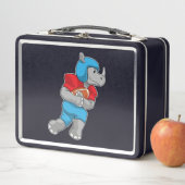 Rhino beim Fußballsport Metall Brotdose (Beispiel)