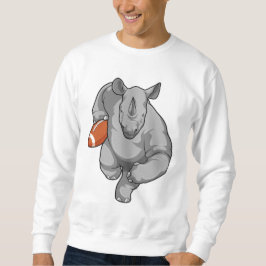 Rhino beim Fußballsport Sweatshirt