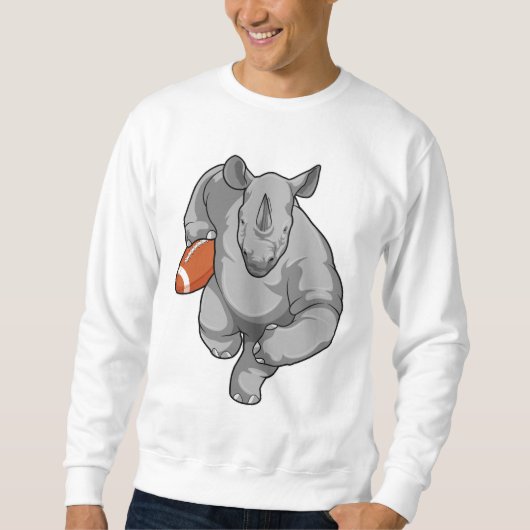 Rhino beim Fußballsport Sweatshirt (Vorderseite)