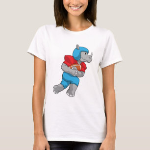 Rhino beim Fußballsport T-Shirt