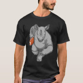 Rhino beim Fußballsport T-Shirt (Vorderseite)