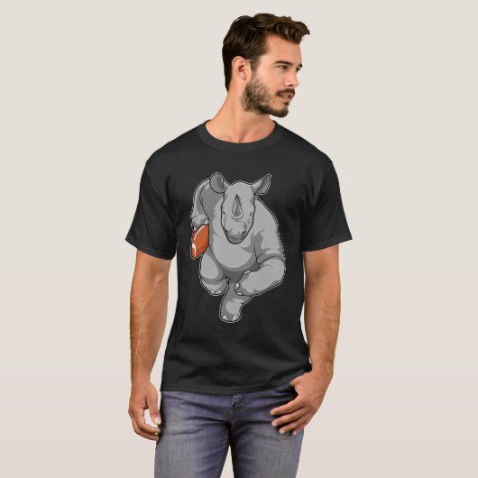 Rhino beim Fußballsport T-Shirt (Vorne ganz)