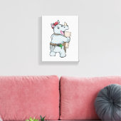 Rhino beim Malen mit Farben Leinwanddruck (Insitu (Wohnzimmer))