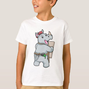 Rhino beim Malen mit Farben T-Shirt