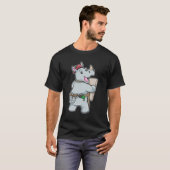 Rhino beim Malen mit Farben T-Shirt (Vorne ganz)