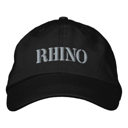 RHINO BESTICKTE BASEBALLKAPPE (Vorderseite)