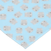 Rhino Birthday Party Blue Tischdecke (Schrägansicht)