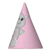 Rhino Birthday Party Pink Partyhütchen (Rechts)