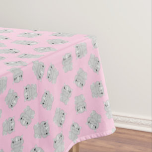 Rhino Birthday Party Pink Tischdecke
