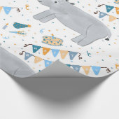 Rhino Birthday Wrapping Paper Geschenkpapier (Ecke)