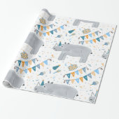 Rhino Birthday Wrapping Paper Geschenkpapier (Ungerollt)