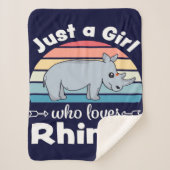 Rhino Blanket Throw | Niedliche Geschenkidee Sherpadecke (Vorderseite)
