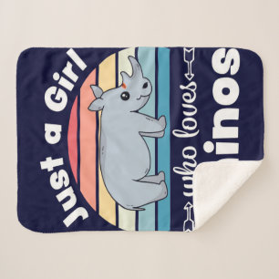 Rhino Blanket Throw Niedliche Geschenkidee Sherpadecke