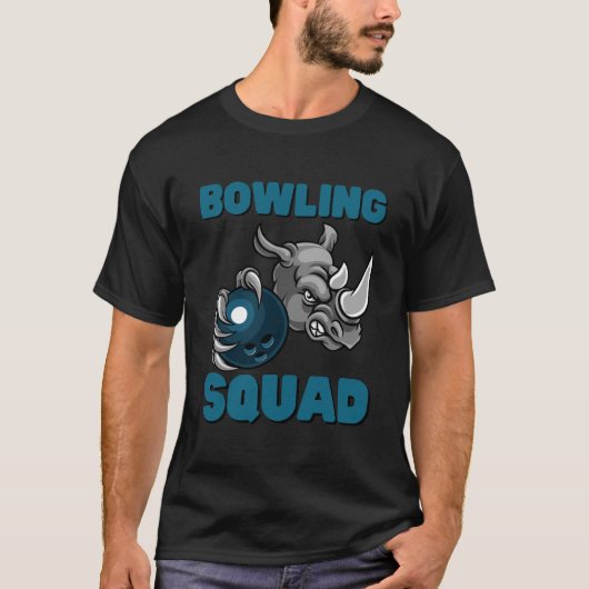 Rhino-Bowling-Kruste mit Bowlingball T-Shirt (Vorderseite)
