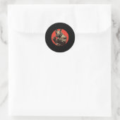Rhino Boxer Fighter Boxing Runder Aufkleber (Tasche)