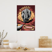 Rhino-Comic - Wilder Power und Gefahr Poster (Küche)