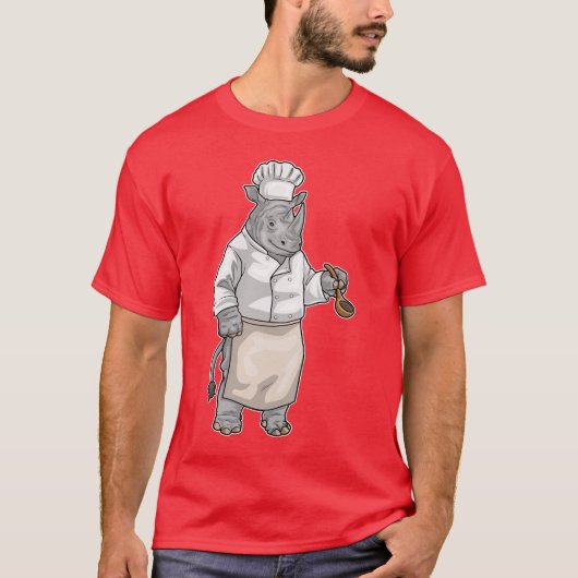 Rhino Cook Cooking spoon Cooking T-Shirt (Vorderseite)