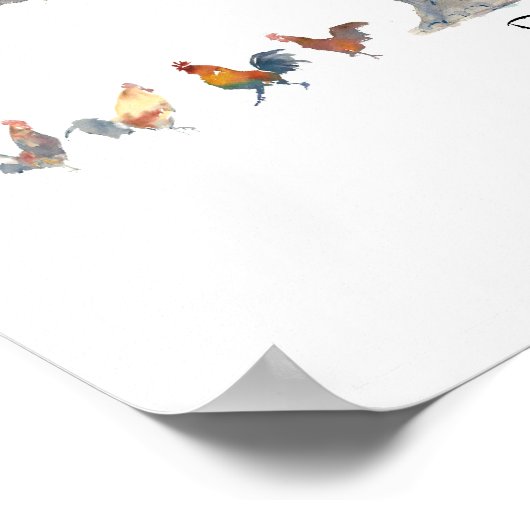 RHINO copy, Rhino Rides at the Zoo Poster (Ecke)