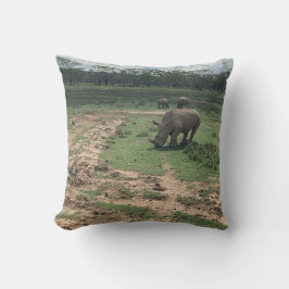 Rhino Cotton Throw Kissen