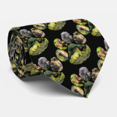 Rhino Couple Footprint Neckie Krawatte (Gerollt)