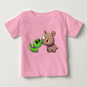 Rhino crocodile  baby t-shirt
