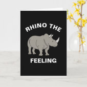 Rhino Das Gefühl Die sonnige Tierwelt Rhinoceros P Karte (Gelbe Blume)