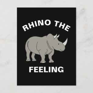 Rhino Das Gefühl Die sonnige Tierwelt Rhinoceros P Postkarte