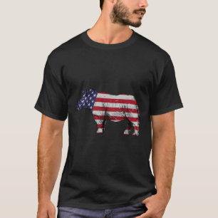 Rhino-Design für Männer Frauen Nashorn 4. Juli T-Shirt