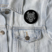 Rhino Face Ornamental Design Button (Beispiel)