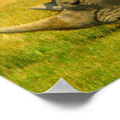 Rhino Foto Print Poster (Ecke)