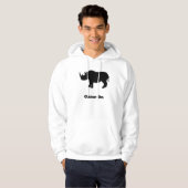 Rhino Game auf schwarz Hoodie (Vorne ganz)