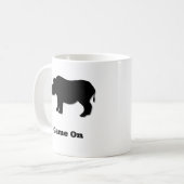 Rhino Game auf schwarz Kaffeetasse (Vorderseite Links)