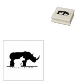 Rhino gerettet gummistempel (Stempel)
