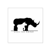 Rhino gerettet gummistempel (Prägung)