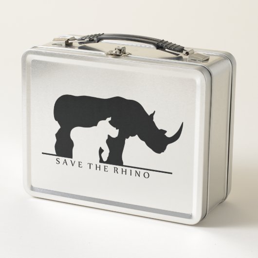 Rhino gerettet metall brotdose (Vorderseite)