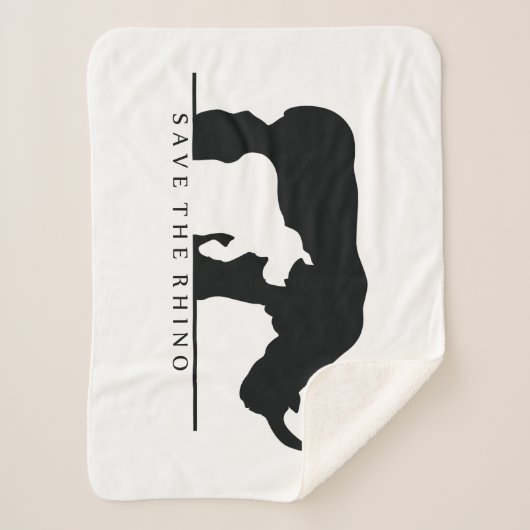 Rhino gerettet sherpadecke (Vorderseite)