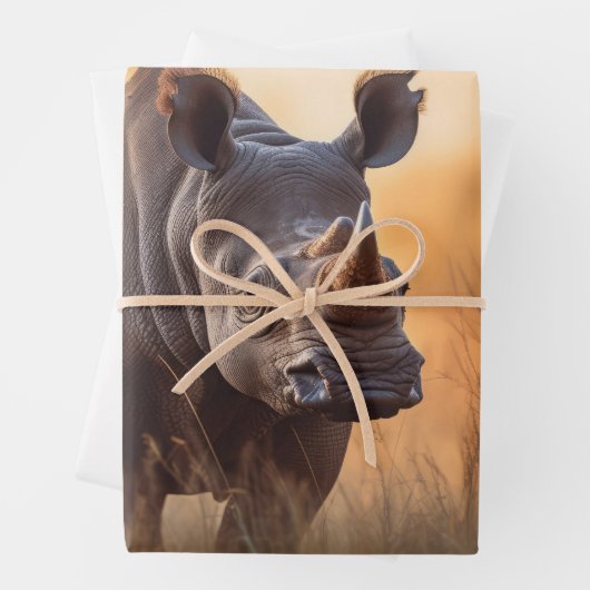 Rhino Geschenkpapier Set (Beispiel)