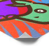 Rhino Graffiti Art Poster (Ecke)