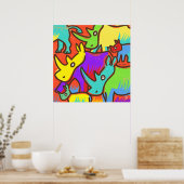Rhino Graffiti Art Poster (Küche)